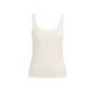 YAYA Singlet met mesh afwerking creme beige