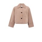YAYA jacket heavy satin short oversized dusty pink