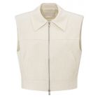 YAYA Sleeveless cropped jacket summer sand melange