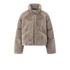 YAYA gewatteerde jas met teddy brown
