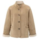 YAYA Oversized lammy jas light camel