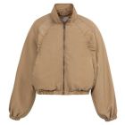 YAYA Kort jack met plooidetails tan brown