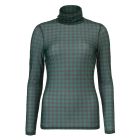 Modström siona print top dark green check