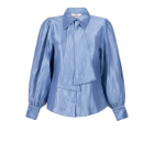 Aaiko veronne tie shimm ray blouse office blue