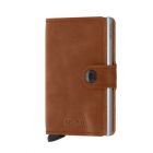 Secrid miniwallet vintage cognac silver