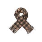Modström mirror check scarf camel/black check