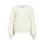 Object objhollow l/s knit pullover noos white sand
