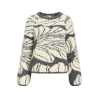 Object objjuline l/s knit pullover dark grey mel