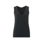YAYA Round V-neck singlet pirate black