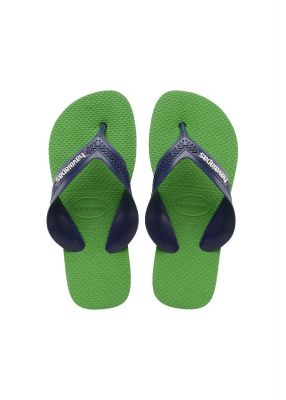Havaianas kids max slipper blue denim / leaf green