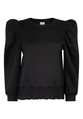 Aaiko khloe sweater met pofmouw black