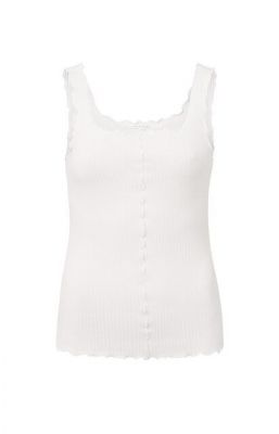YAYA singlet with frilled seams off white