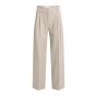 YAYA Zachte geweven broek met wijde beige melange