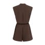 YAYA Playsuit met overslag-effect chocolate martin