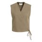 YAYA Gilet met overslagdetail teak brown
