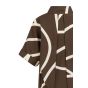 YAYA Jurk met grafische print chocolate martini br