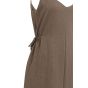 YAYA Lange jurk met strikdetails washed brown