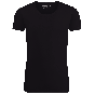 Garage tshirt deep r-neck body fit s/sl  zwart