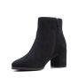 Clarks Freva55 Zip Black Suede