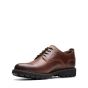 Clarks Batcombe Tie Dark Tan Lea