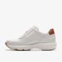 Clarks Tivoli Zip Off White Leather