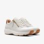 Clarks Tivoli Zip Off White Leather