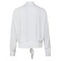 Yaya boxy button up blouse with tie off white