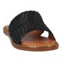 Pitt Crysant Vlechtband slipper Zwart