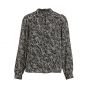 Object objmila l/s high neck top sandshell zebra