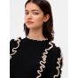 Object objyaa l/s knit pullover rep black