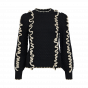 Object objyaa l/s knit pullover rep black