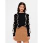Object objyaa l/s knit pullover rep black
