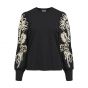 Object objcaroline joana l/s top black sandshelle