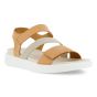 Ecco  Flowt W Flat Sandal Bruincombi
