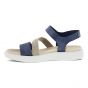 Ecco  Flowt W Flat Sandal Blauwcombi