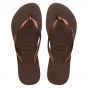 Havaianas Slim slipper dark brown/metal acoused