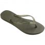 Havaianas slim logo metallic slipper green