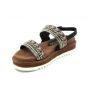 Lazamani Black Platform Sandals Beads