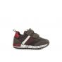 Geox J Alben Boy Nylon Suede Forest/DK Red