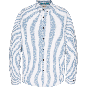 Cast iron l/s shirt cf print scribble stripe blue