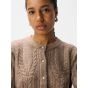 Object objflora ls knit button cardigan noos taupe