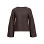 Object objenya l/s lo knit pullover seal brown