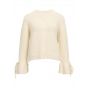 Object objsalika l/s knit cardigan white sand mel
