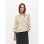 Object objkaisa flora 3/4 knit cardigan birch