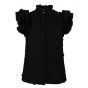 Aaiko gezana embroidery top black