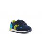 Geox B Alben Boy Mesh Suede Navy Lime