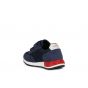 Geox B Alben Boy Mesh Suede Navy Red