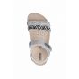 Geox J Adriel Girl Pea.SynGlTex Silver Black