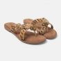 Lazamani Ladies Beads Flower  Slipper Creme