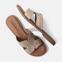 Lazamani Ladies Basic  Slipper Gold